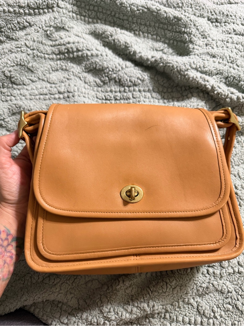 Vintage Coach Rambler Camel with gold hardware